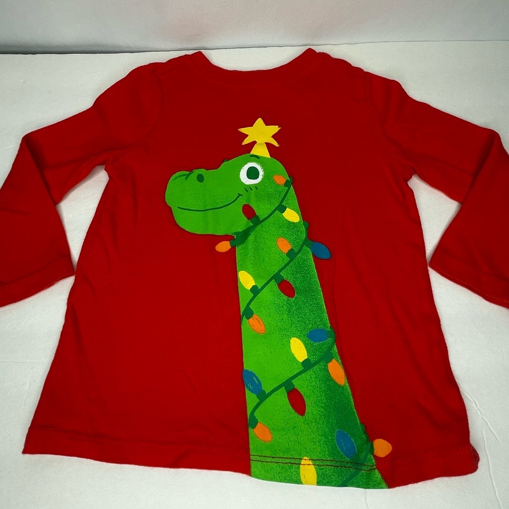 $1 Bundled💥 Old Navy Christmas Dinosaur T-shirt Sz 2T Bin R - Picture 6 of 7